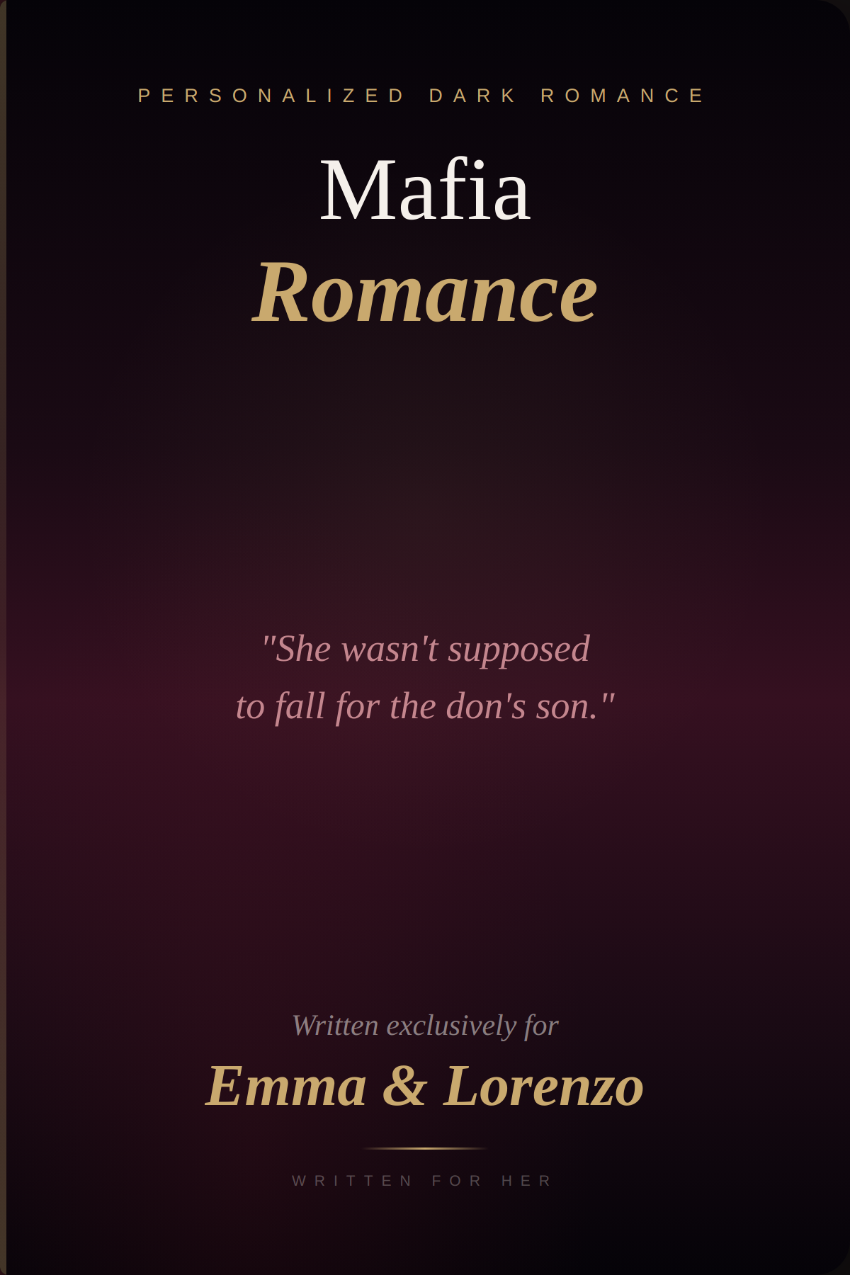 Your Story - A Personalized Dark Romance