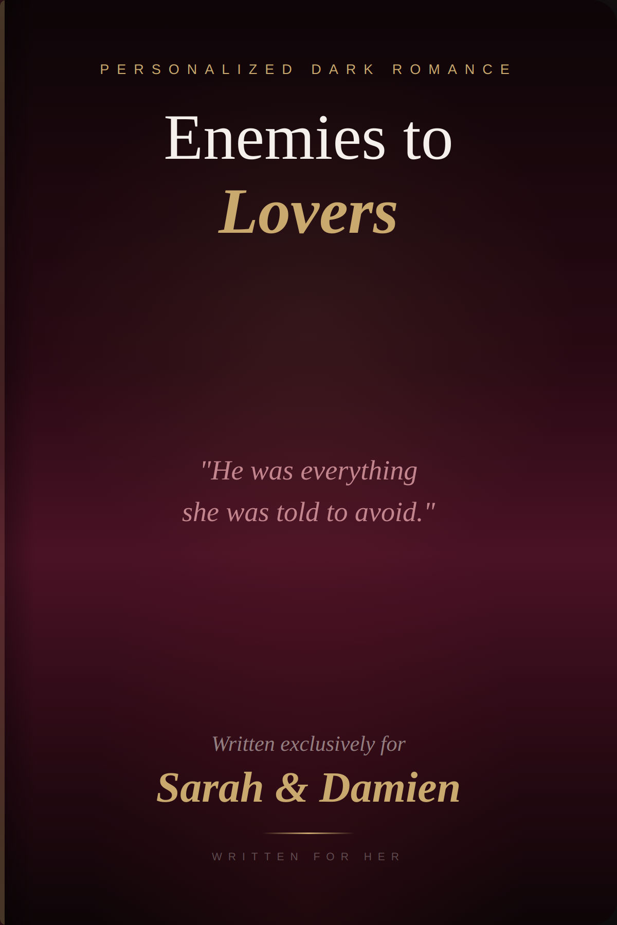 Your Story - A Personalized Dark Romance